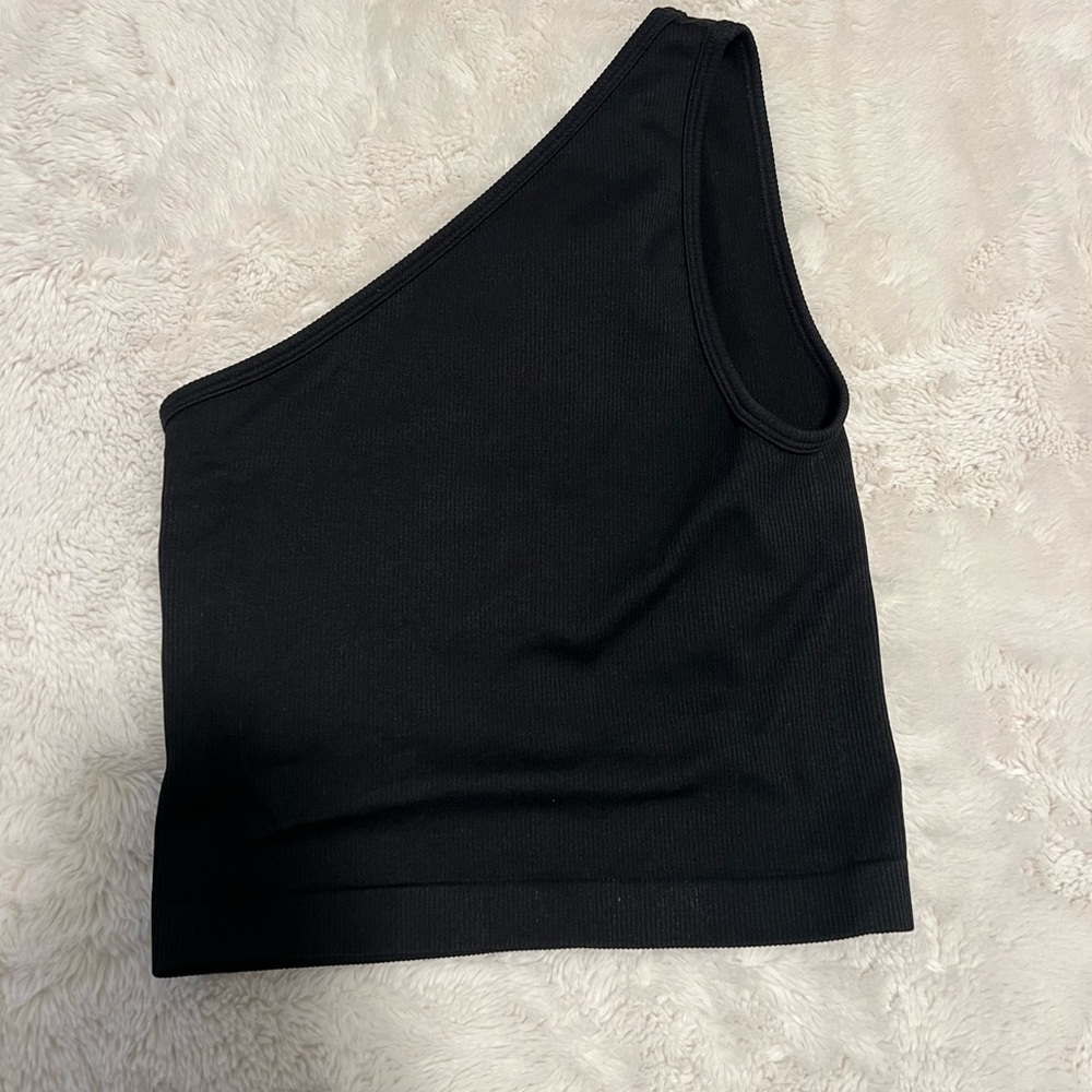 Black Asymmetrical Women's Top